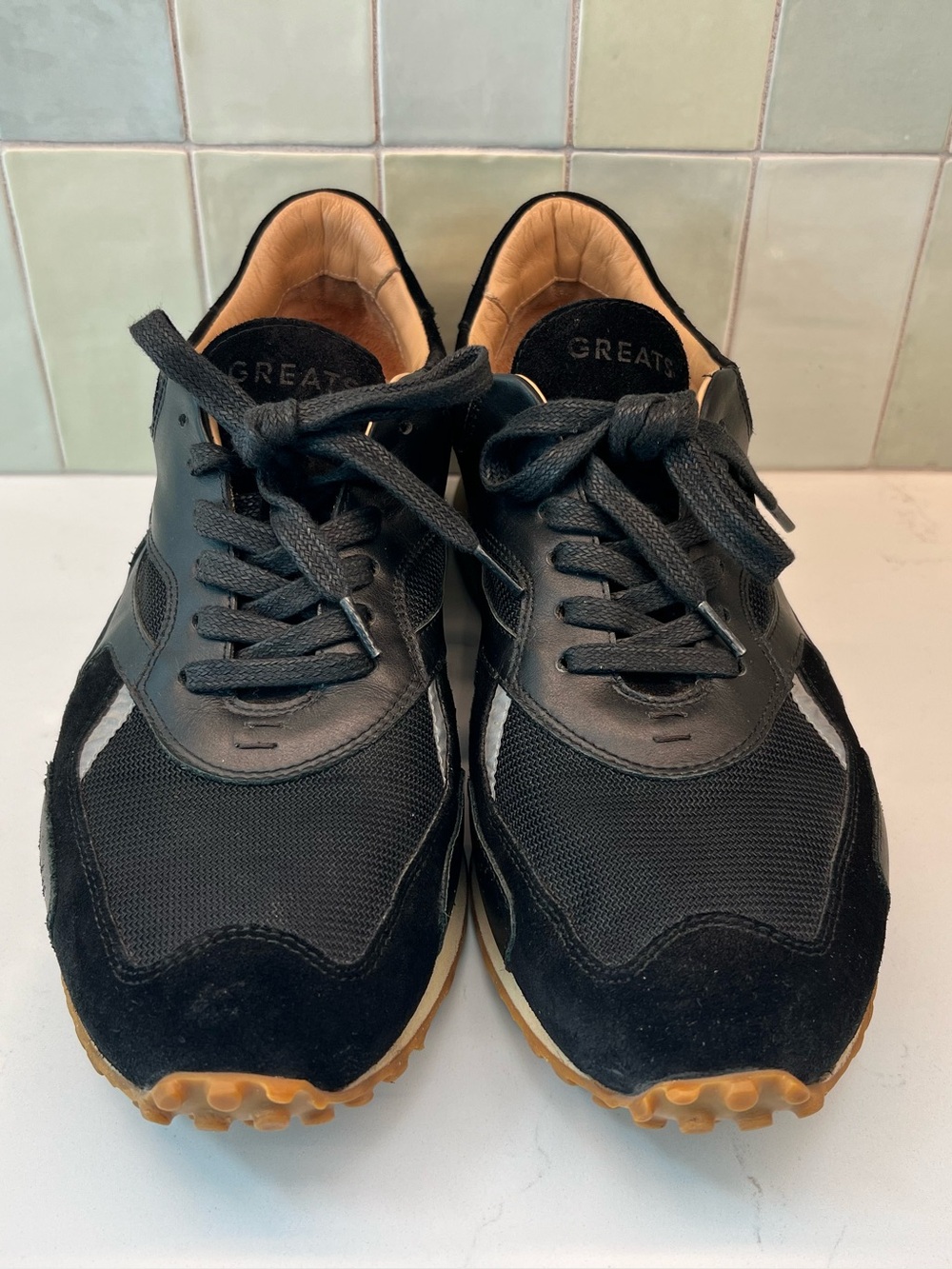 GREATS Black Retro Runner Sneakers Vibram Sole EU 43.5